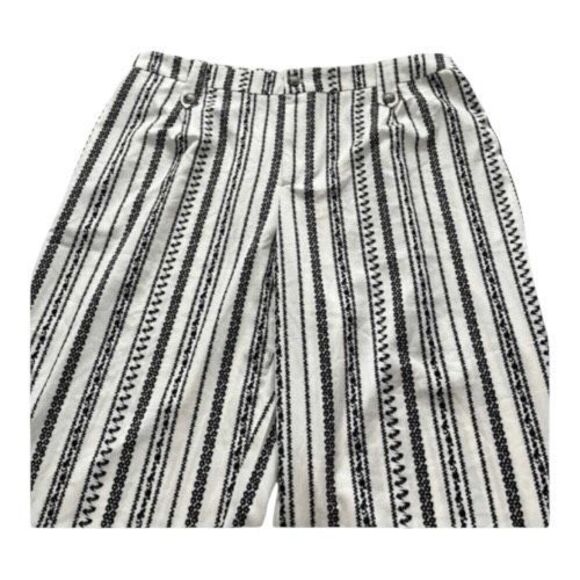 Women Black White Striped Plus Size 4XL Boho Palazzo Wide Leg Lounge Pants - Picture 7 of 12